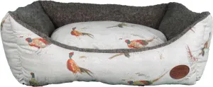 Snug & Cosy Nature Rectangular Pheasant Print Dog Bed 36”