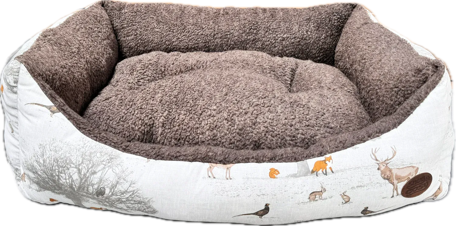 Snug & Cosy Woodland Rectangle Dog Bed