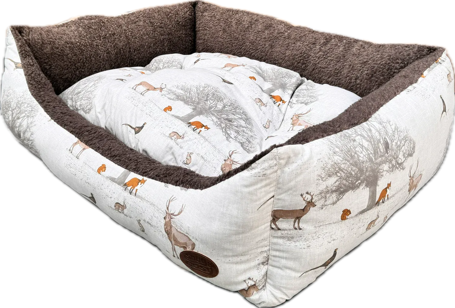 Snug & Cosy Woodland Rectangle Dog Bed