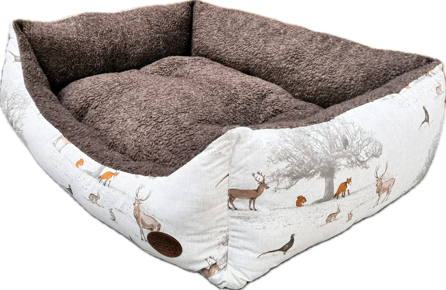 Snug & Cosy Woodland Rectangle Dog Bed