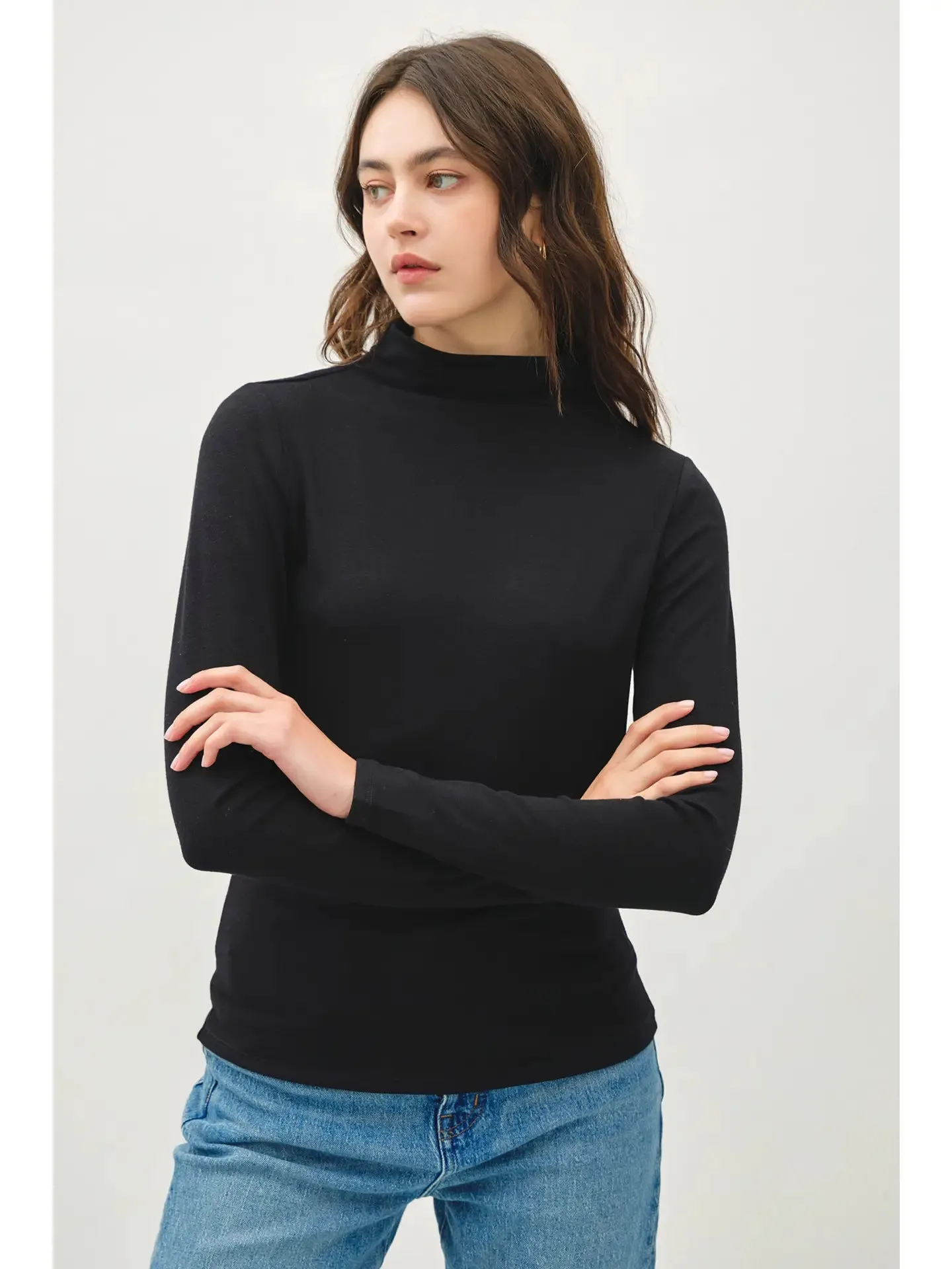 Soft Mock Neck Top