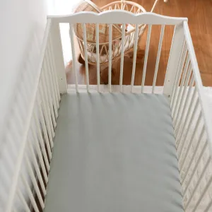 Soft Sage bamboo JERSEY COT sheet