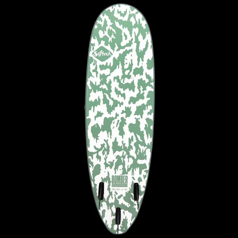 Softech Bomber 5'10 Soft Surfboard - Smoke Green/White