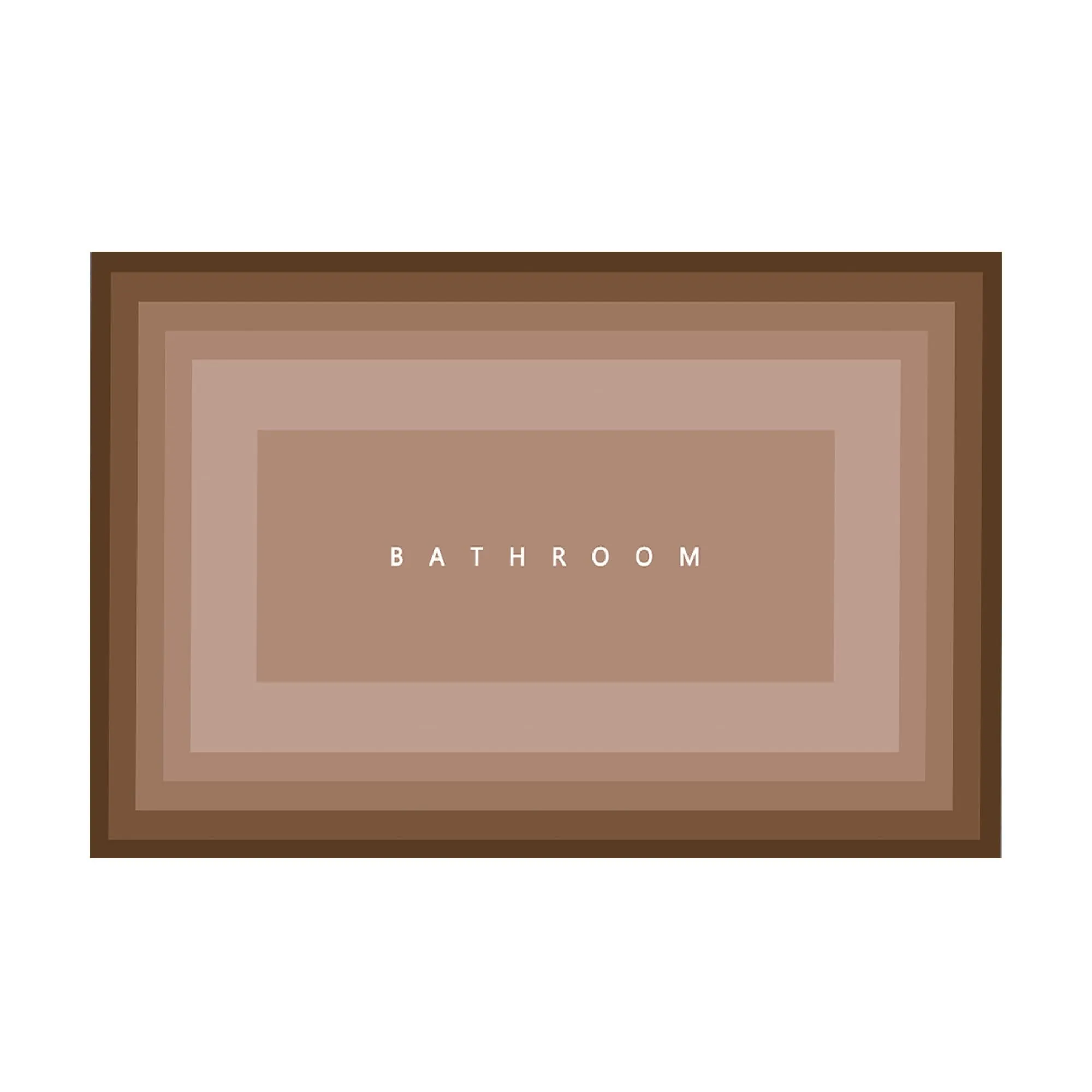 UMAI Polyester Rubber Bathroom Mat (40 * 60cm) Bath Mat | Anti Skid Mat for Bathroom Floor | Bathroom Accessories | Bathroom Mats Water Soak | Non Slip Mat for Bathroom | Floor Mat- Gradient Brown