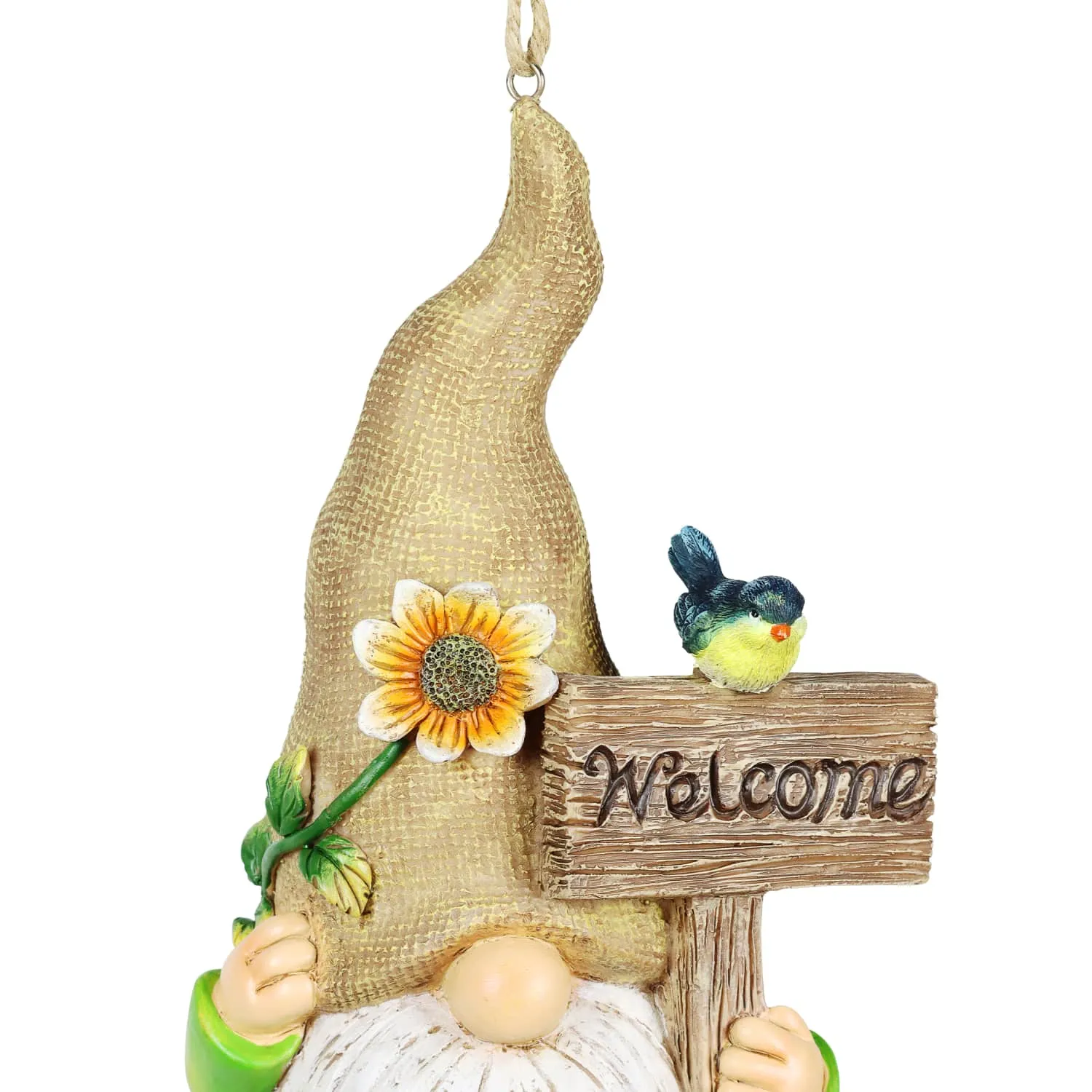 Welcome Gnome Hanging Bird House, 10.5 Inches