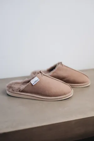 Women's Sheepskin Slip On Slippers with Sole | ALYS